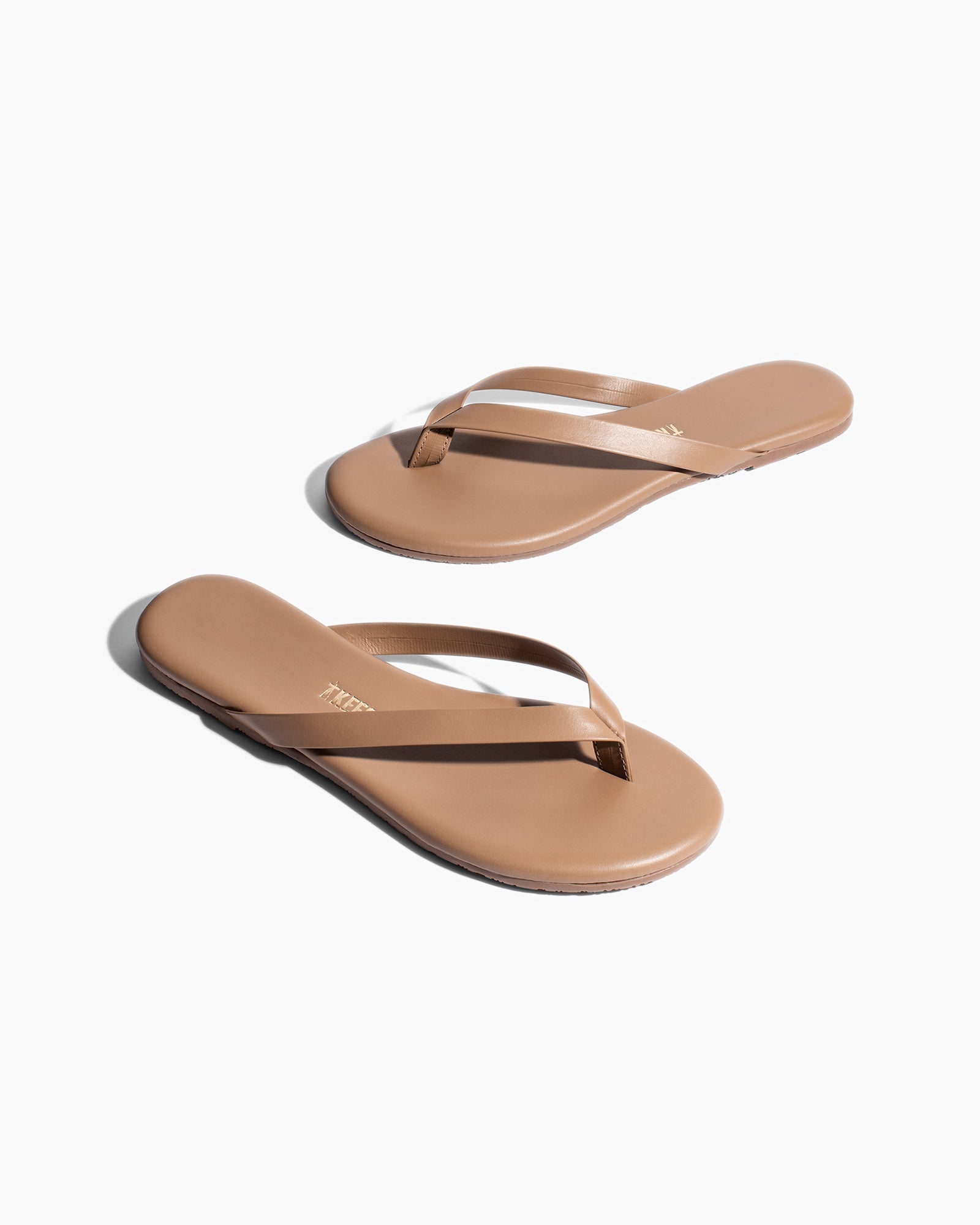 TKEES Boyfriend Flip Flops Damen Rosa Gold | KVRZEFA-15