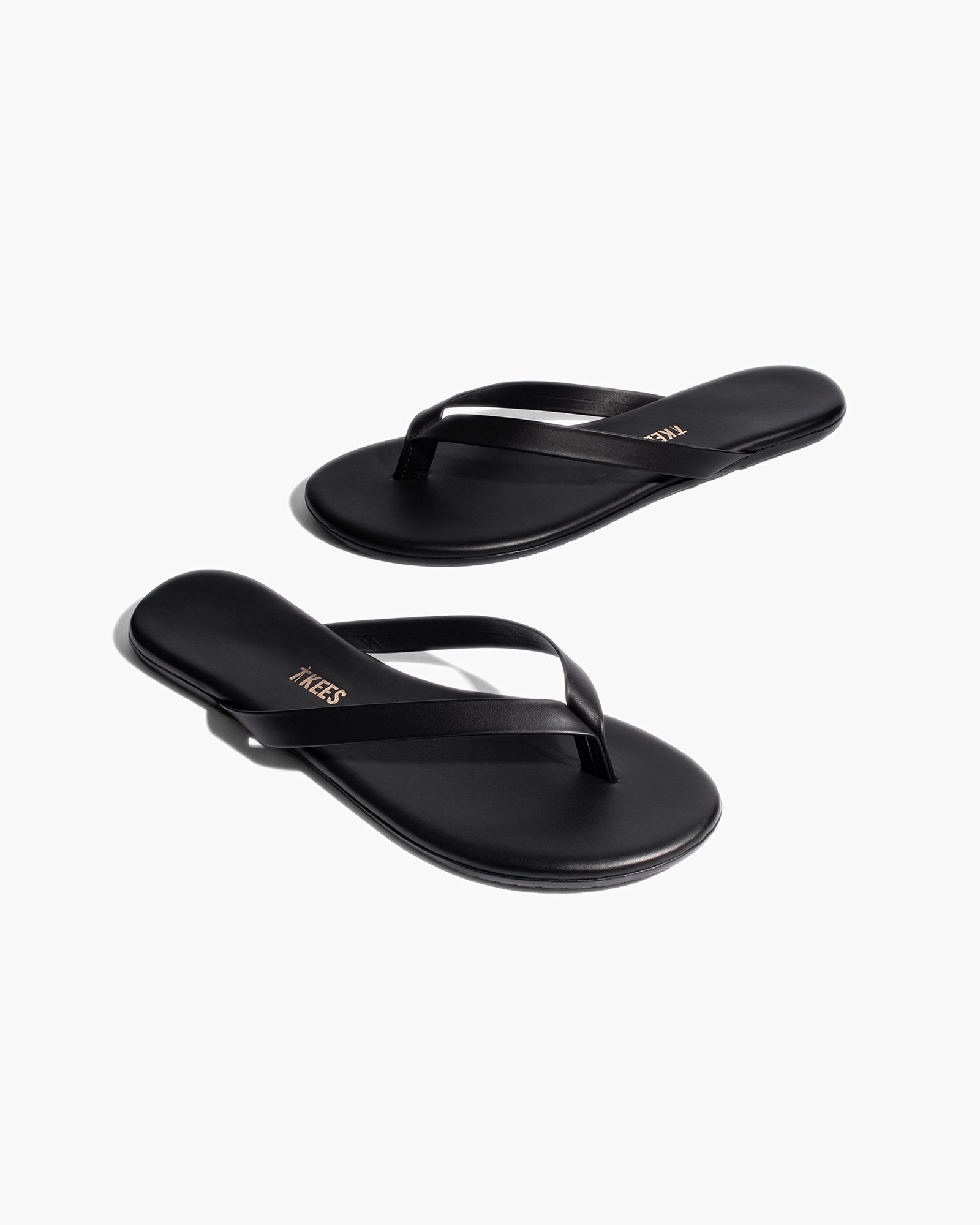 TKEES Boyfriend Flip Flops Damen Schwarz | OJBVFHY-21