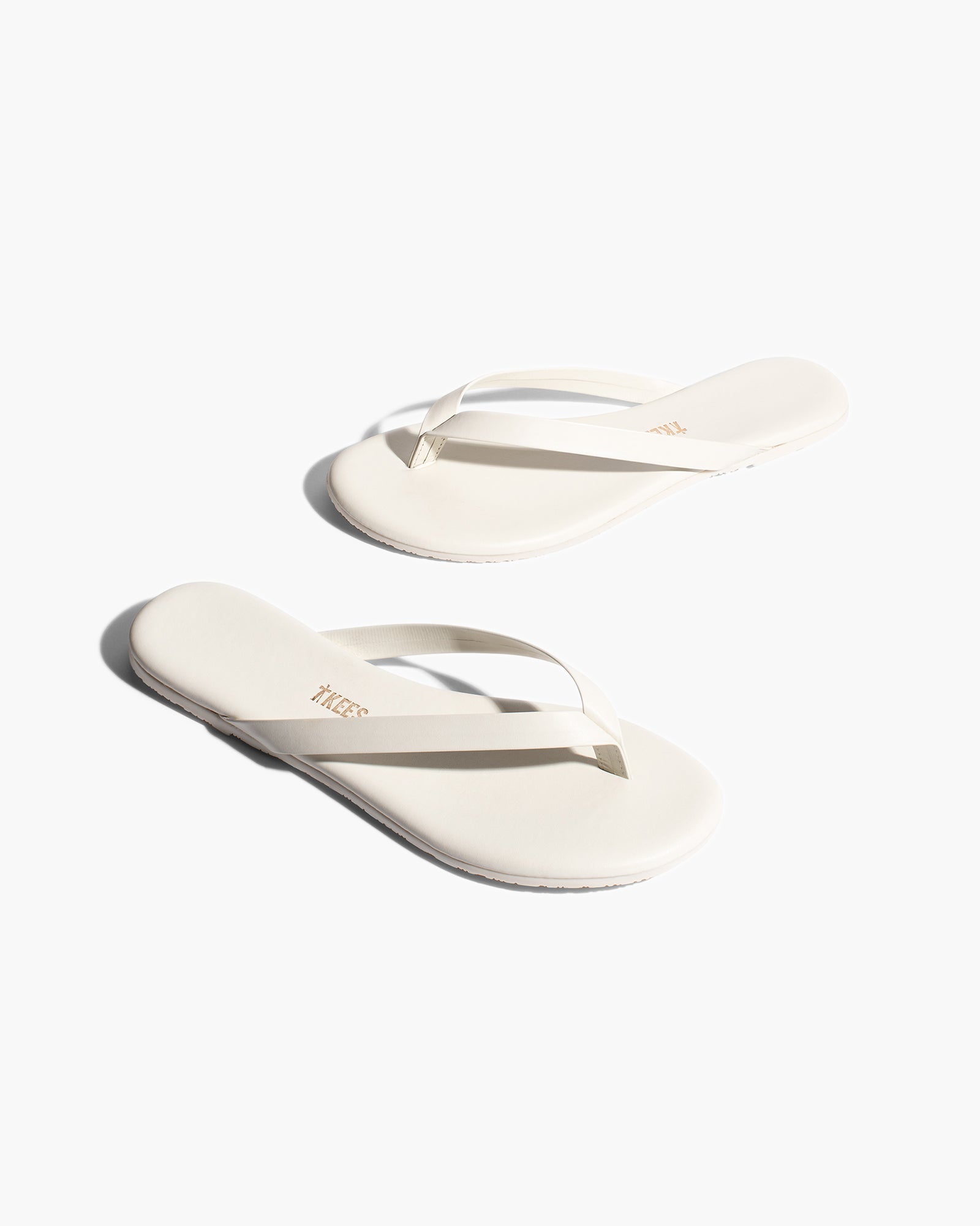 TKEES Boyfriend Flip Flops Damen Weiß | JAELMSQ-81