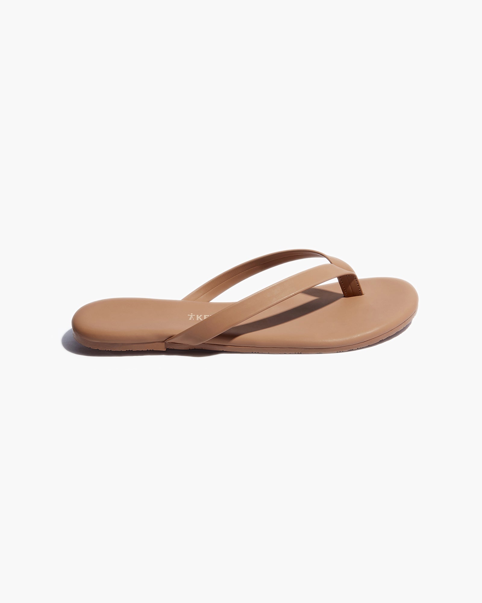 TKEES Boyfriend Vegan Flip Flops Damen Braun | TYBSZNX-43