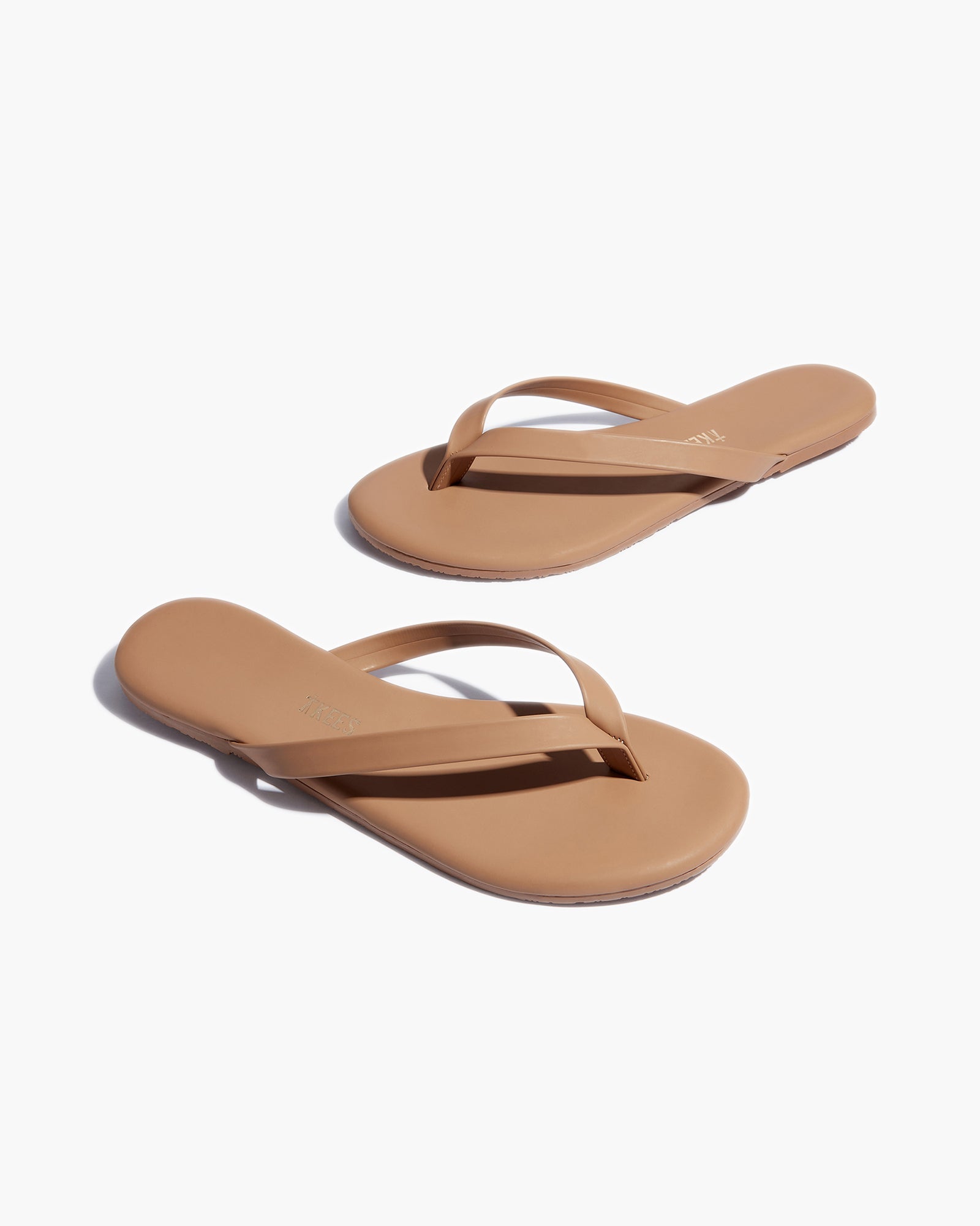 TKEES Boyfriend Vegan Flip Flops Damen Braun | TYBSZNX-43