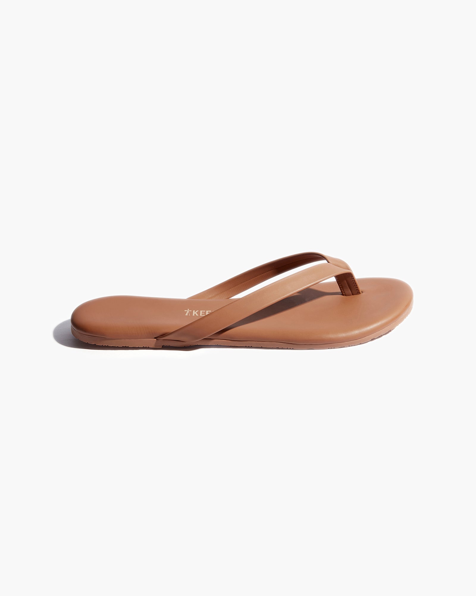 TKEES Boyfriend Vegan Flip Flops Damen Braun | ZSTMNIB-61