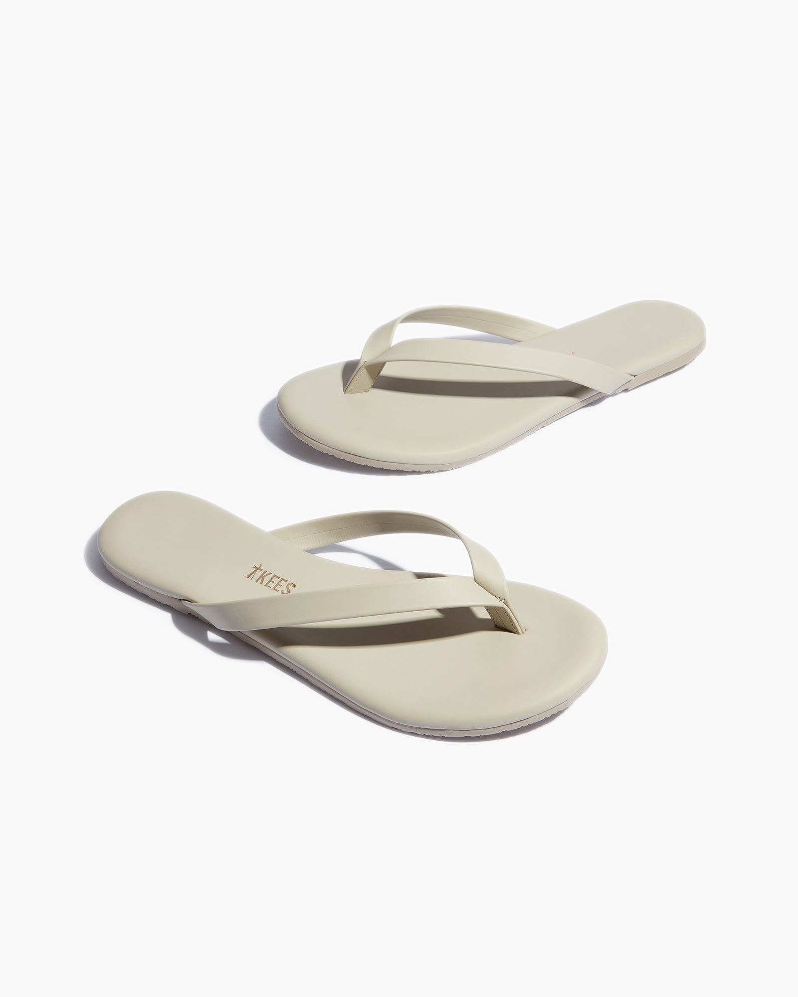 TKEES Boyfriend Vegan Flip Flops Damen Grau | PKNYAUD-01