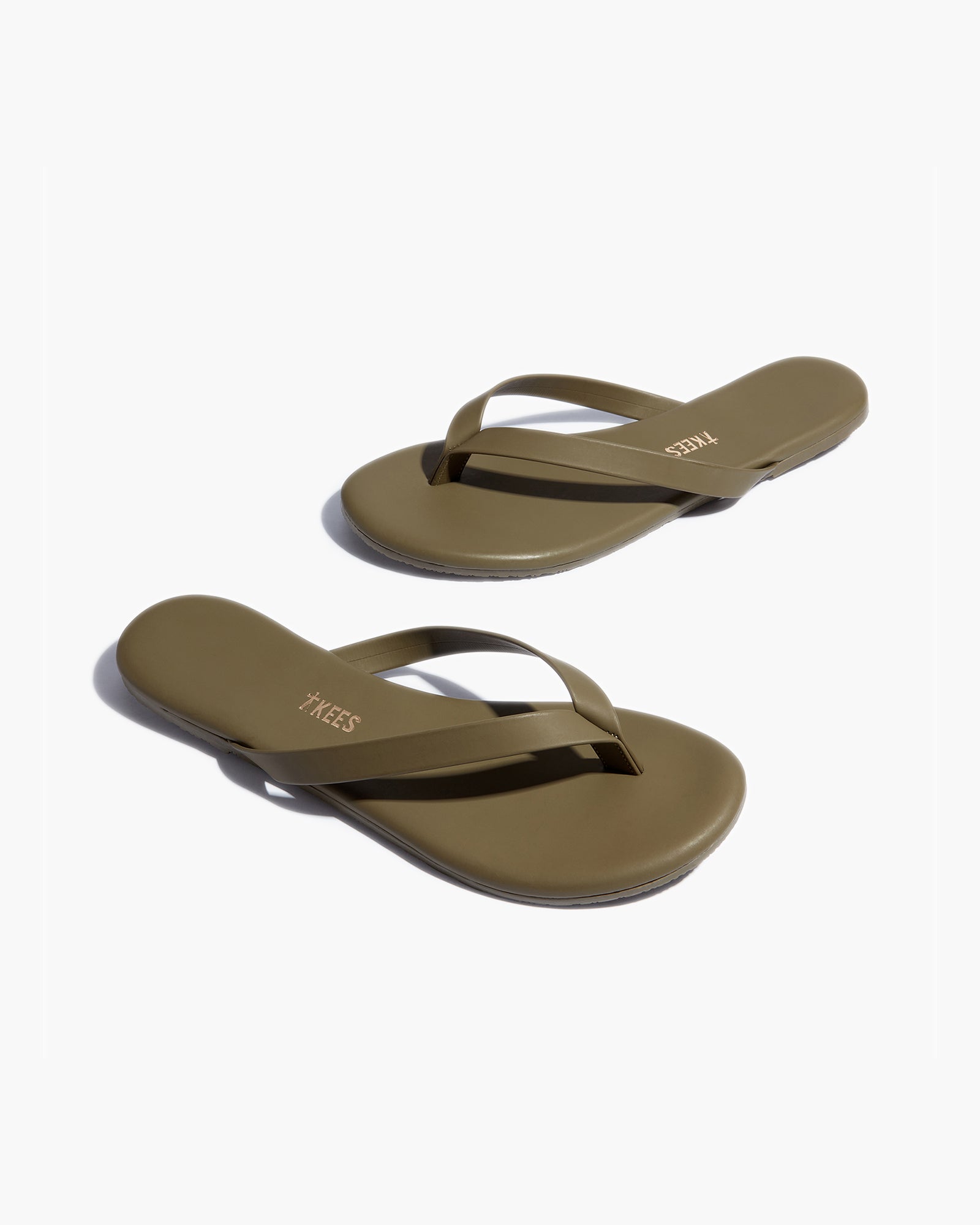 TKEES Boyfriend Vegan Flip Flops Damen Grün | SZQFBOT-06