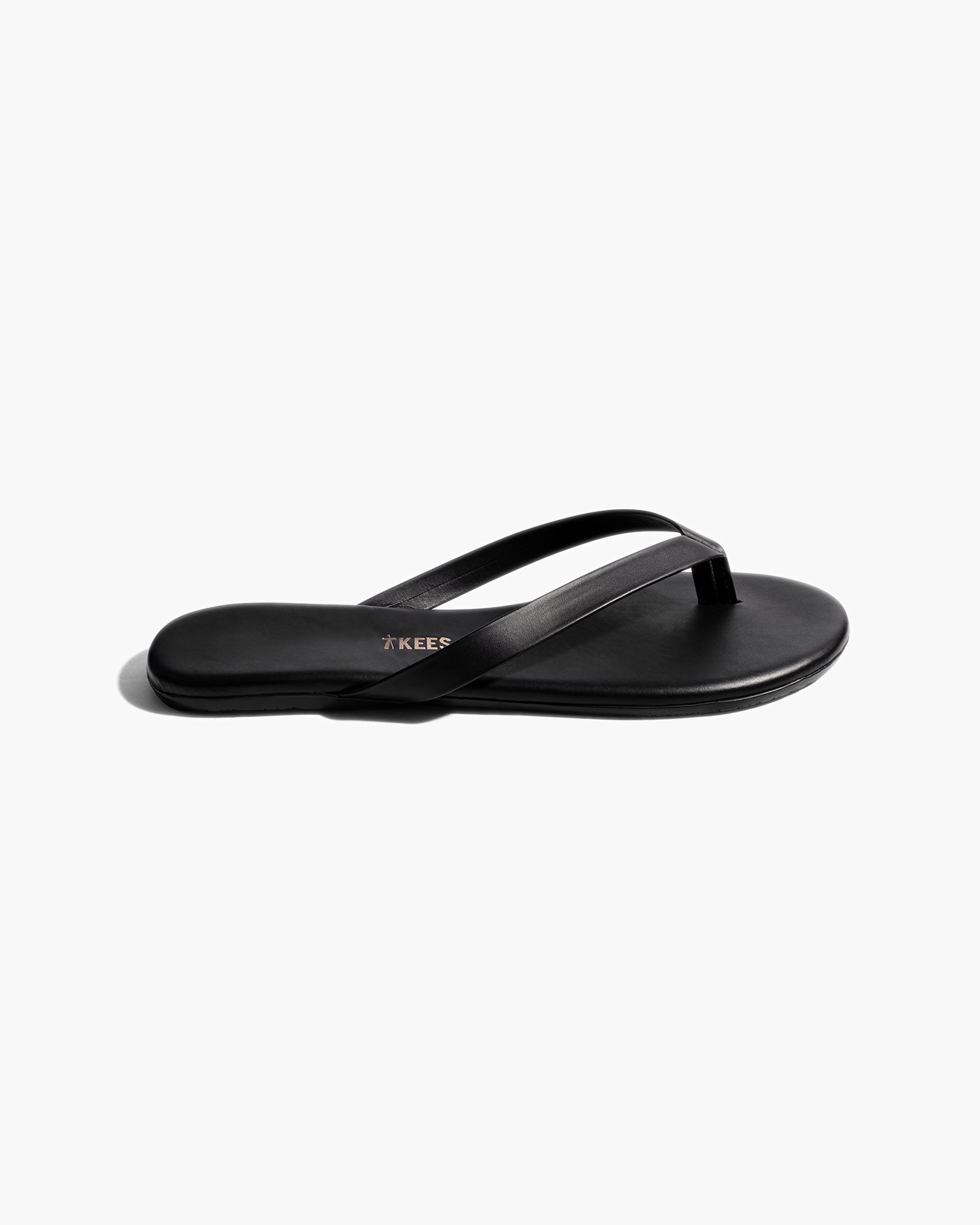 TKEES Boyfriend Vegan Flip Flops Damen Schwarz | MGICVHJ-15