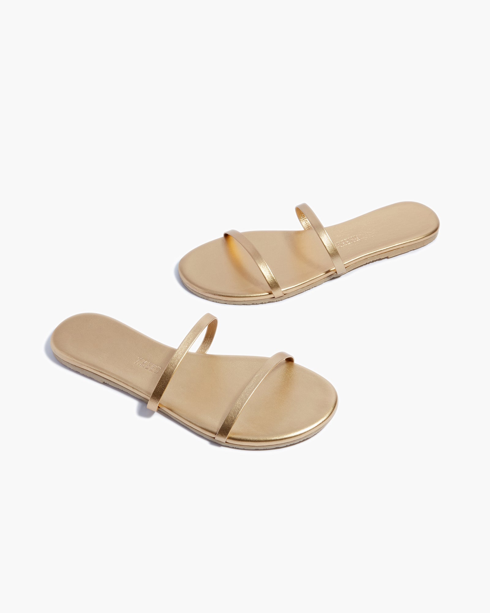 TKEES Gemma Metallics Sandalen Damen Gold | LXYEWVM-54