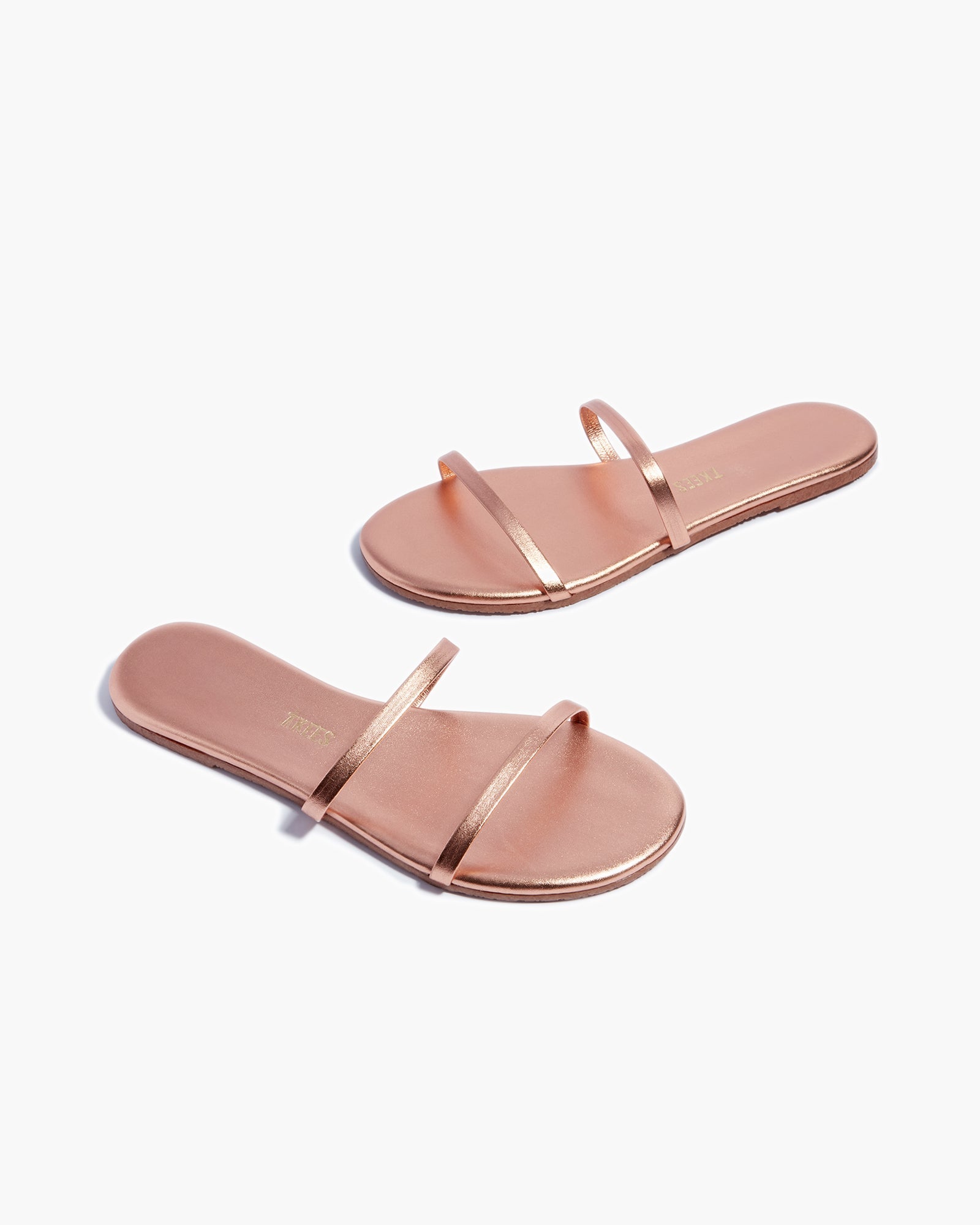 TKEES Gemma Metallics Sandalen Damen Rosa | KOYHDER-15