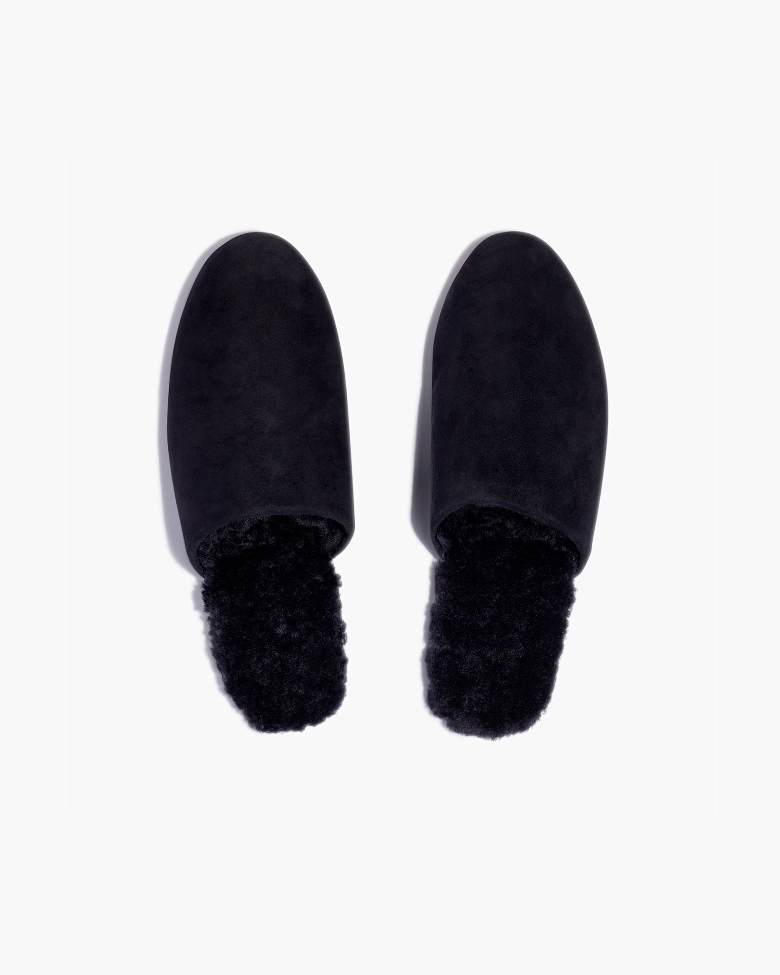 TKEES Ines Shearling Badelatschen Damen Schwarz | FSXWVCJ-69