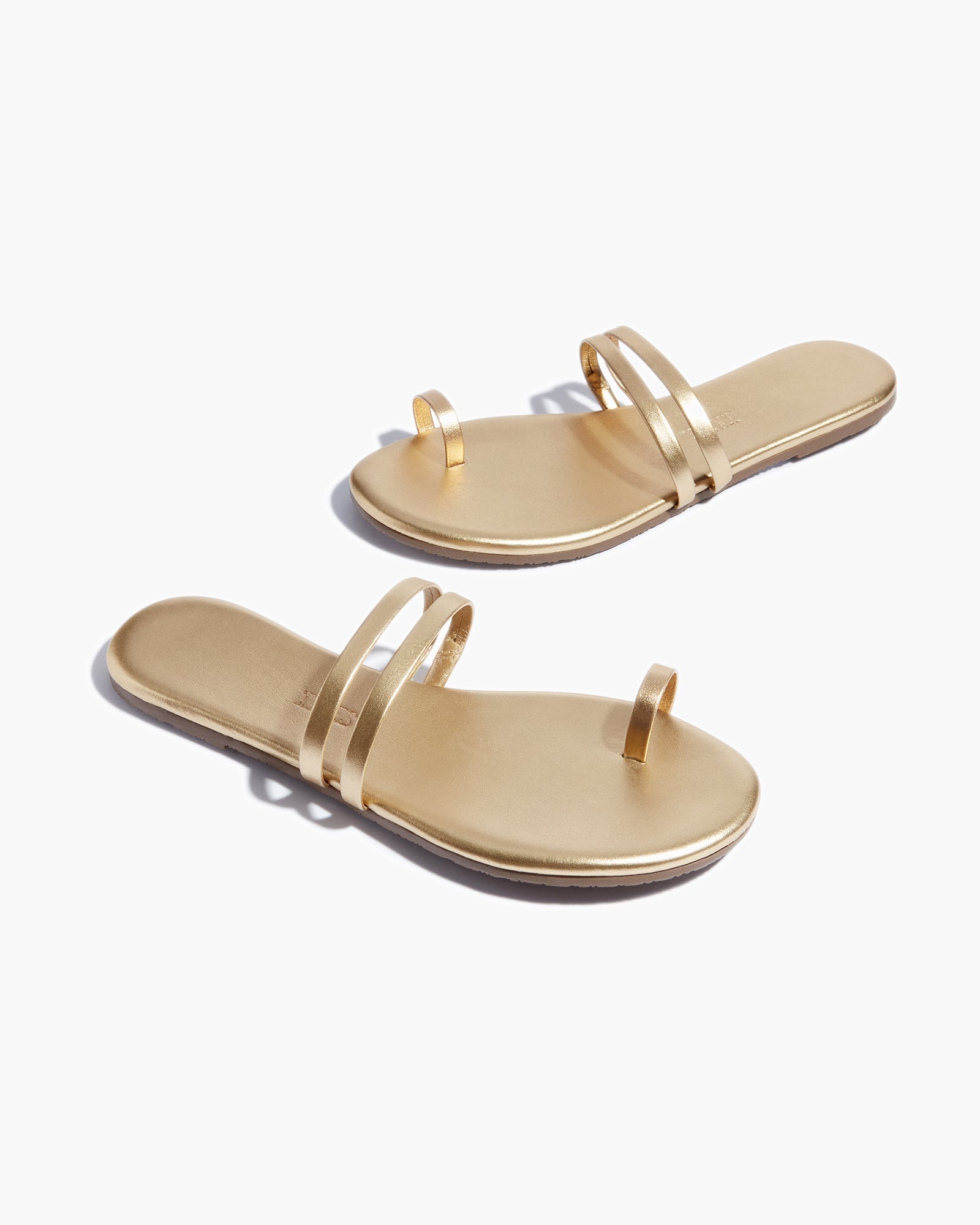 TKEES Leah Metallics Sandalen Damen Gold | NQECHYF-43