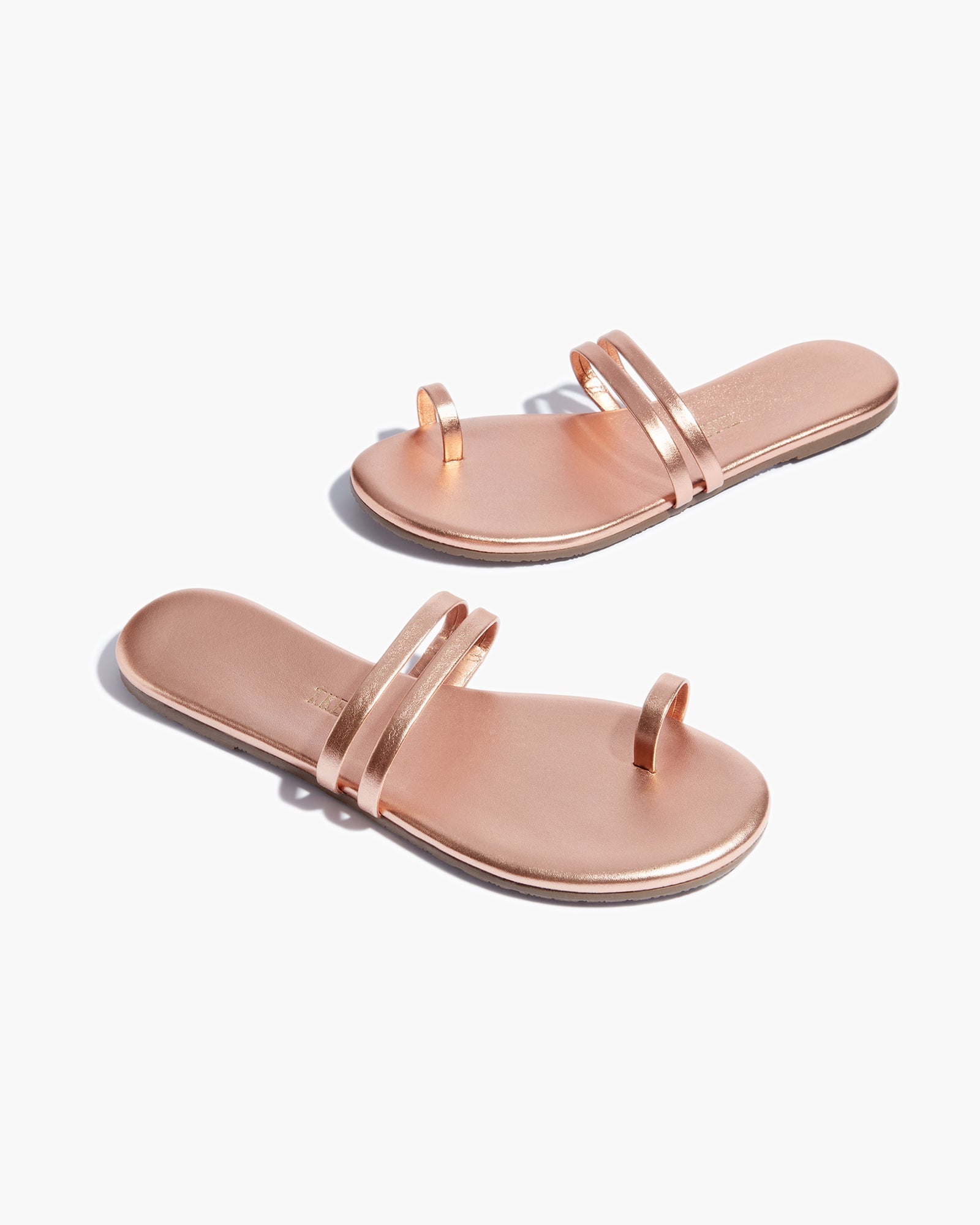 TKEES Leah Metallics Sandalen Damen Rosa | KTEGPUI-18