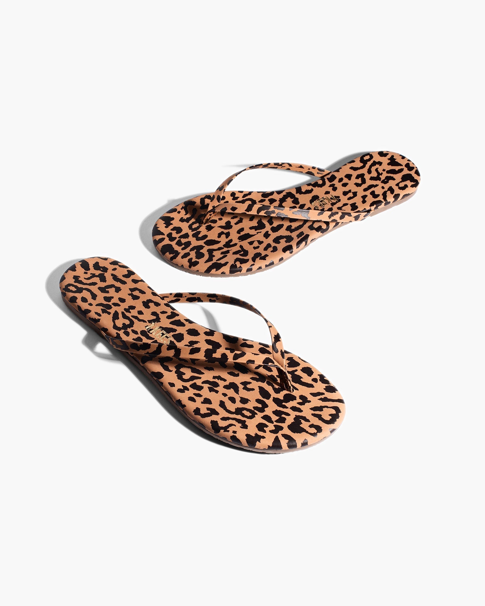 TKEES Lily Animal Flip Flops Damen Leopard | KXPJUYF-10