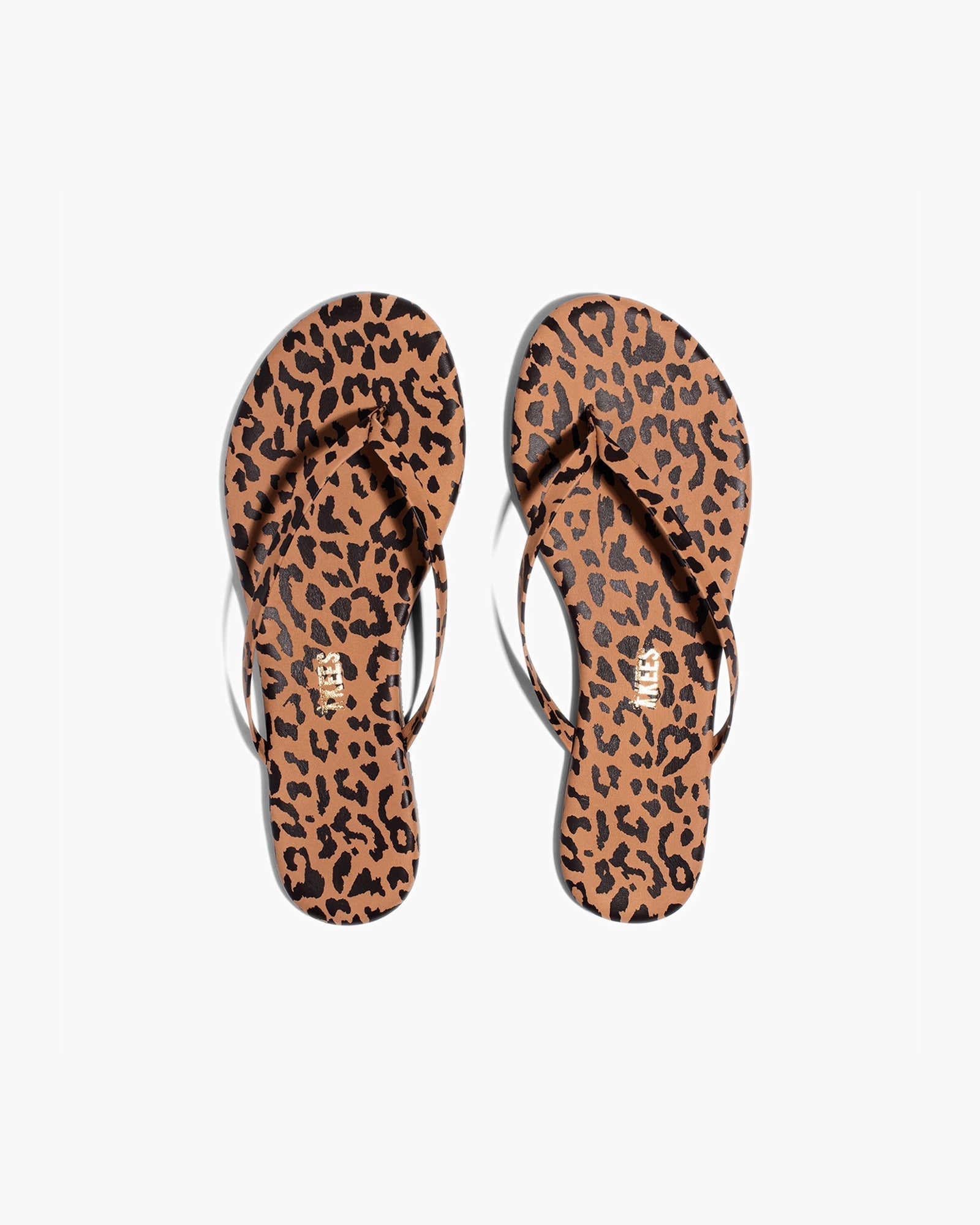 TKEES Lily Animal Flip Flops Damen Leopard | KXPJUYF-10