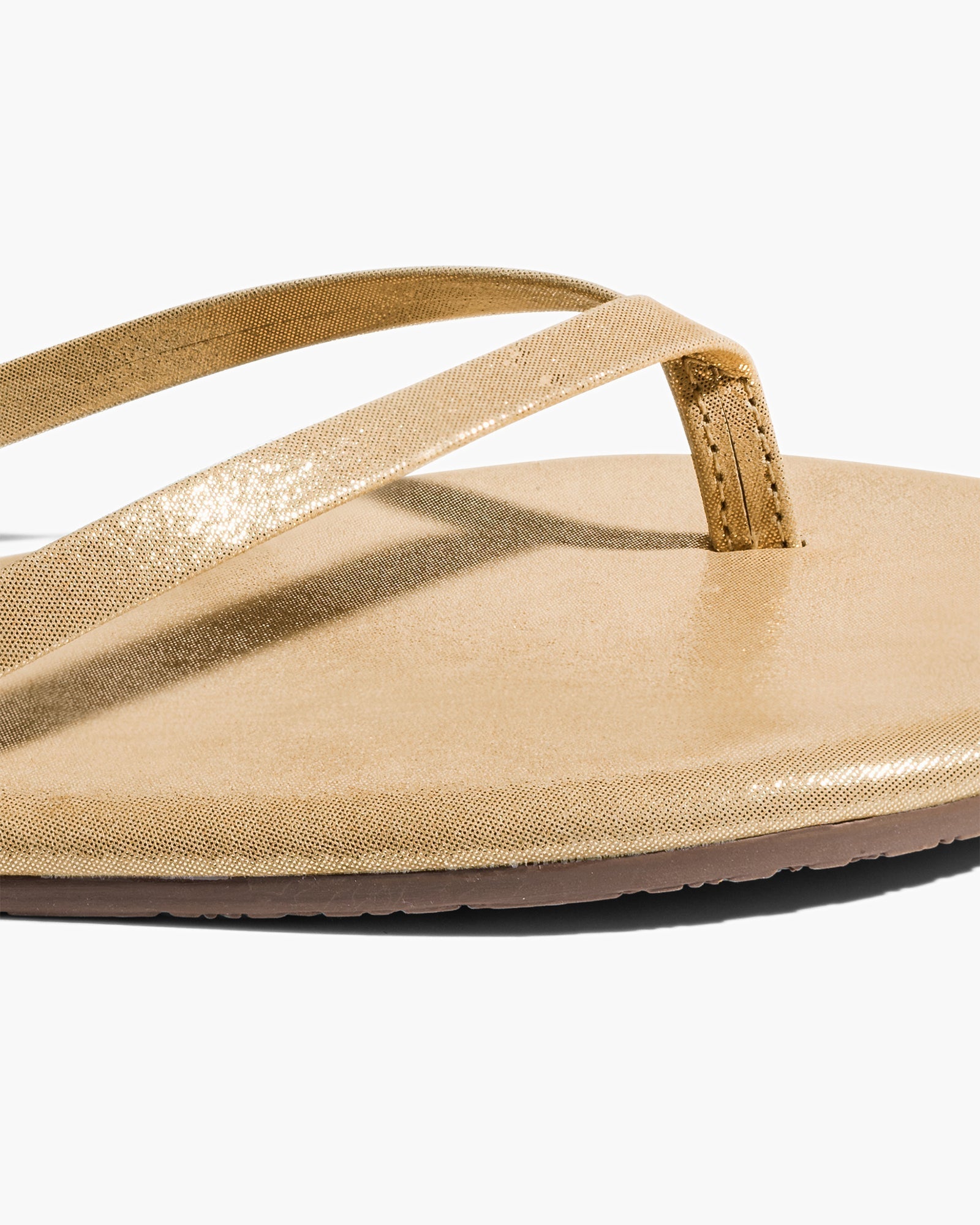 TKEES Lily Glitters Flip Flops Damen Gold | SOBYAWR-12