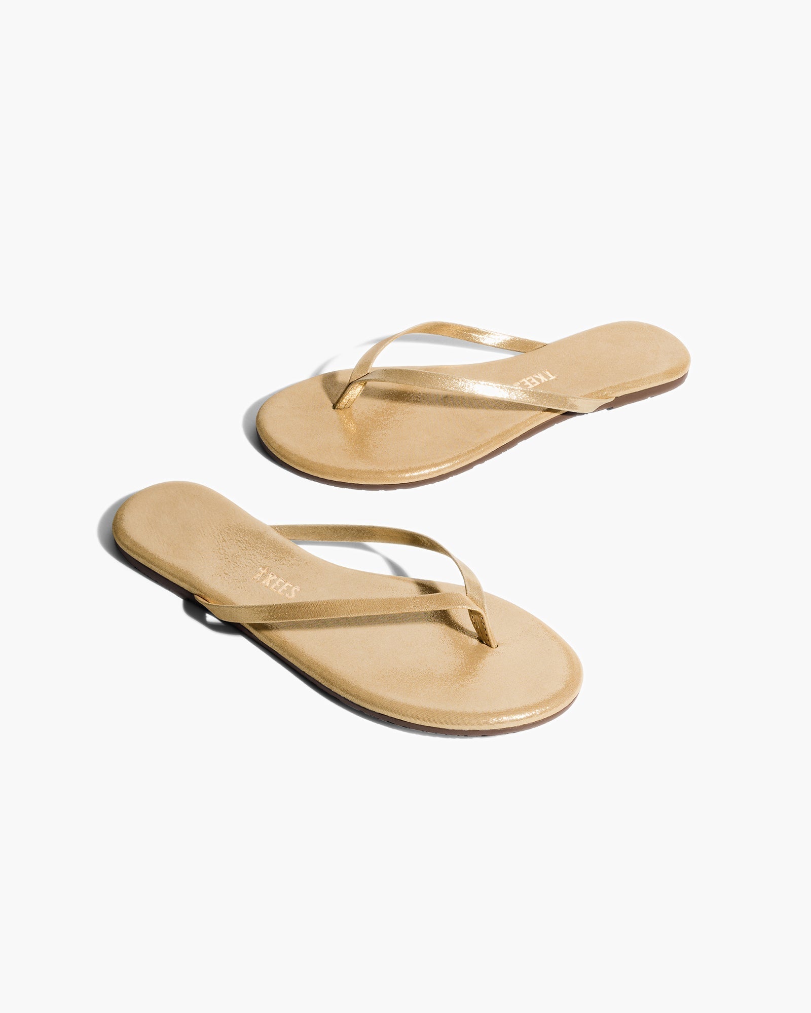 TKEES Lily Glitters Flip Flops Damen Gold | SOBYAWR-12