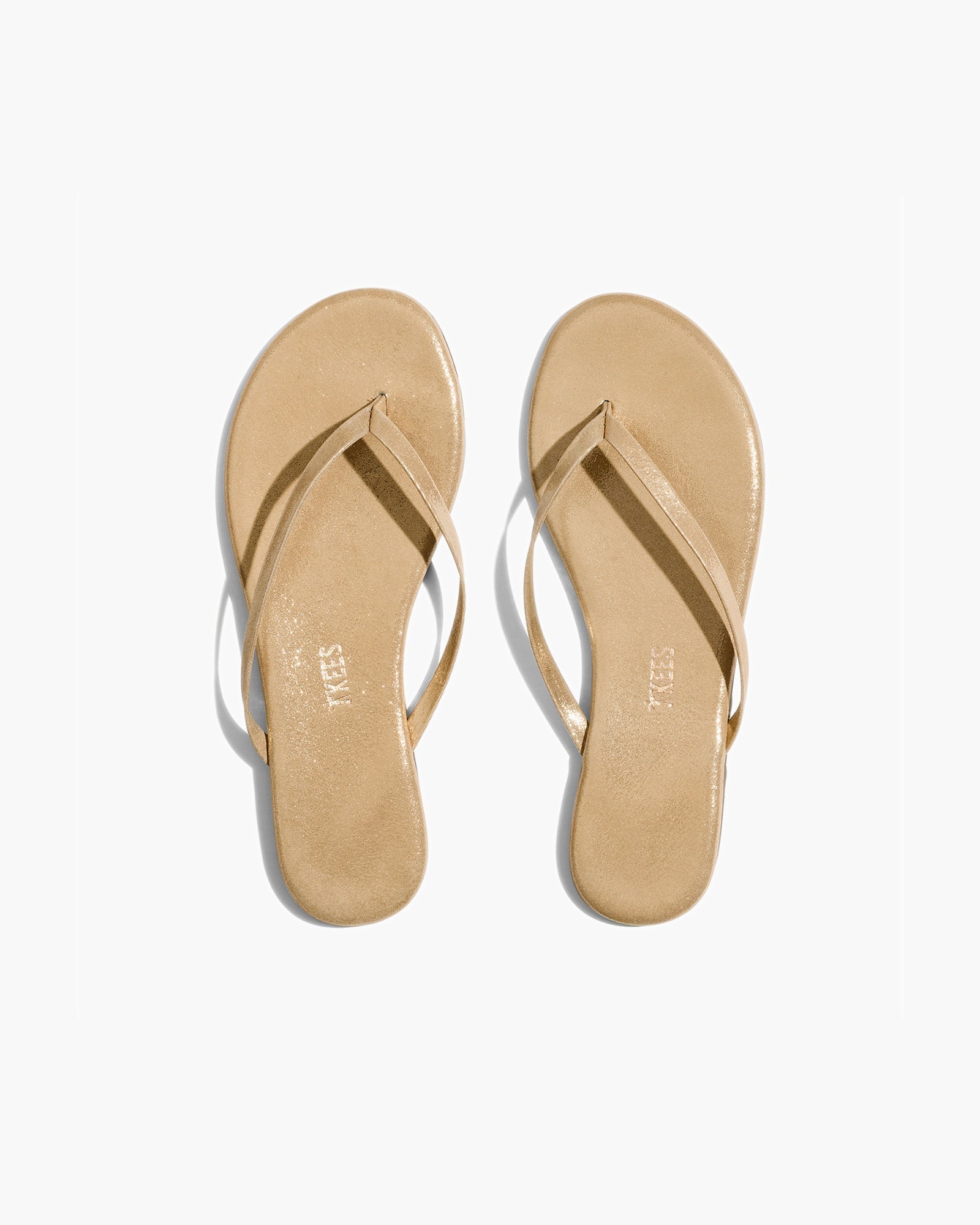 TKEES Lily Glitters Flip Flops Damen Gold | SOBYAWR-12