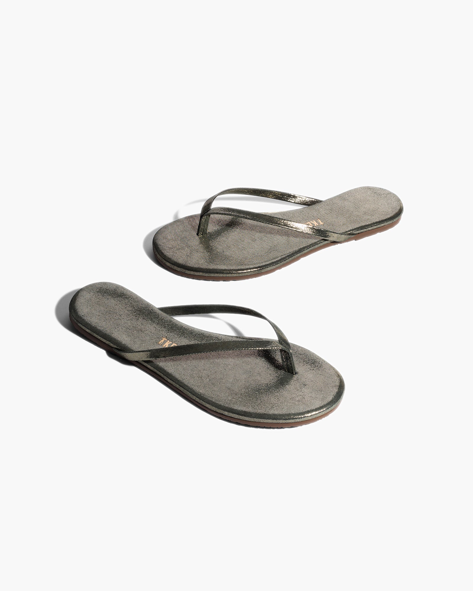 TKEES Lily Glitters Flip Flops Damen Grün | CBMXAKP-59