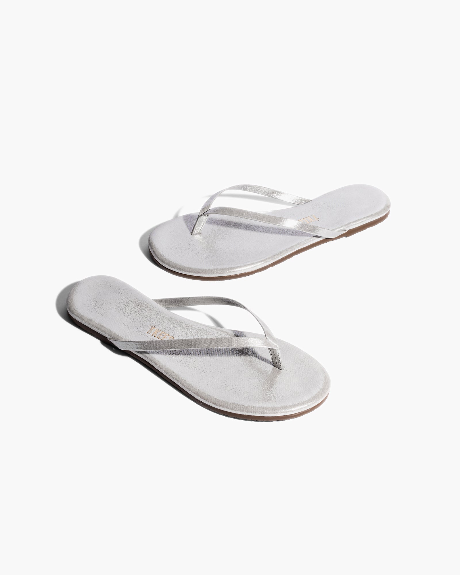 TKEES Lily Glitters Flip Flops Damen Weiß | IOGQYMZ-37