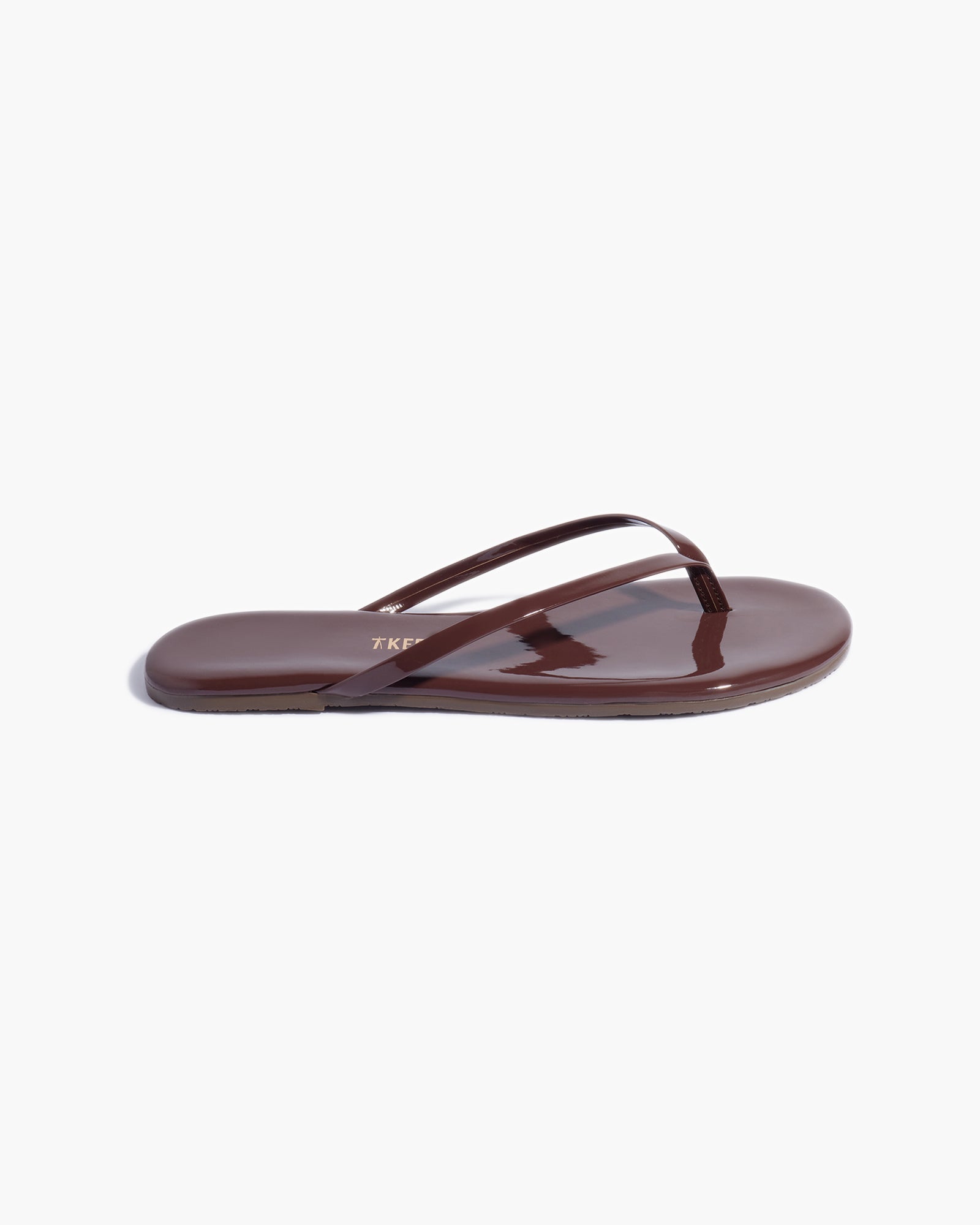 TKEES Lily Glosses Flip Flops Damen Braun | IVFROTS-91