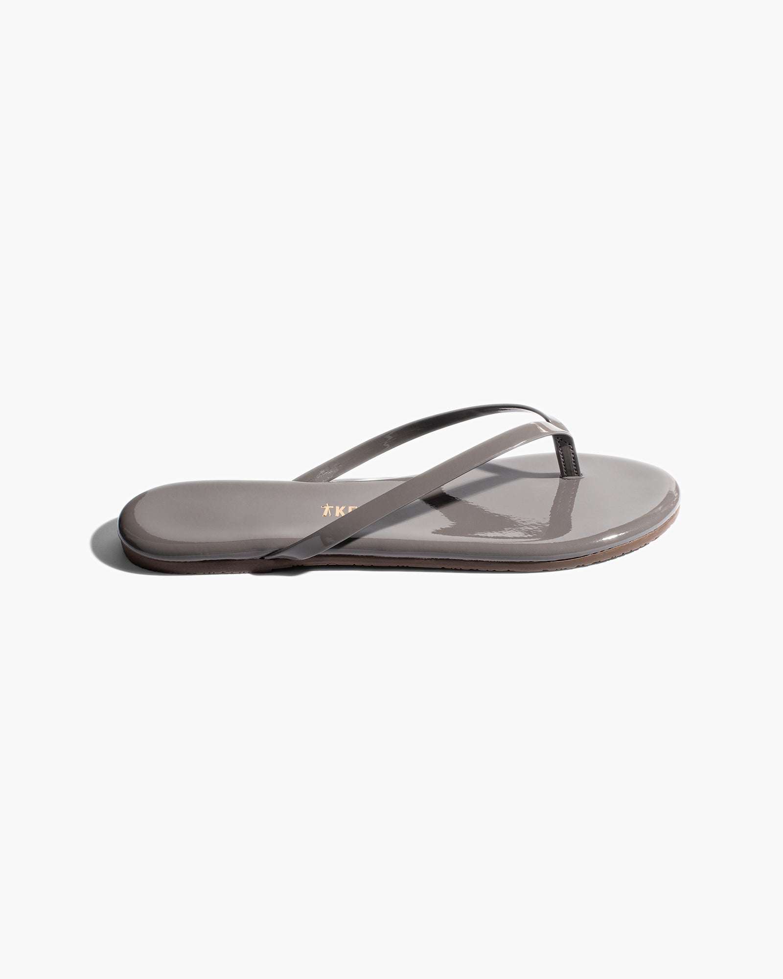 TKEES Lily Glosses Flip Flops Damen Grau | QXOUTHZ-26