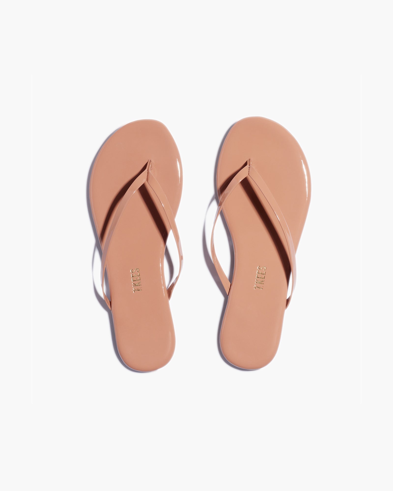 TKEES Lily Glosses Flip Flops Damen Rosa Gold | FHIKESQ-90