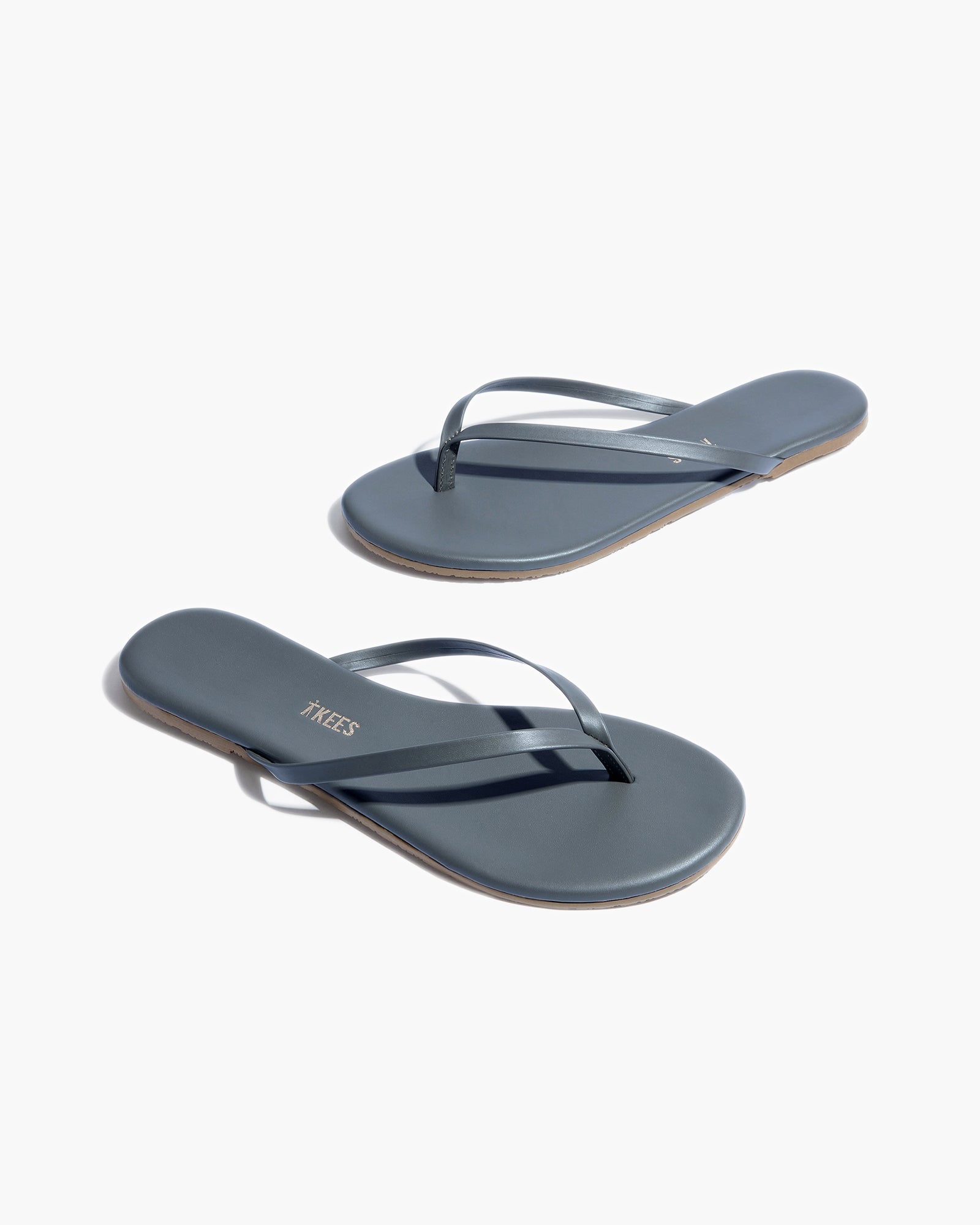 TKEES Lily Liners Flip Flops Damen Grau | YHXUCWK-18