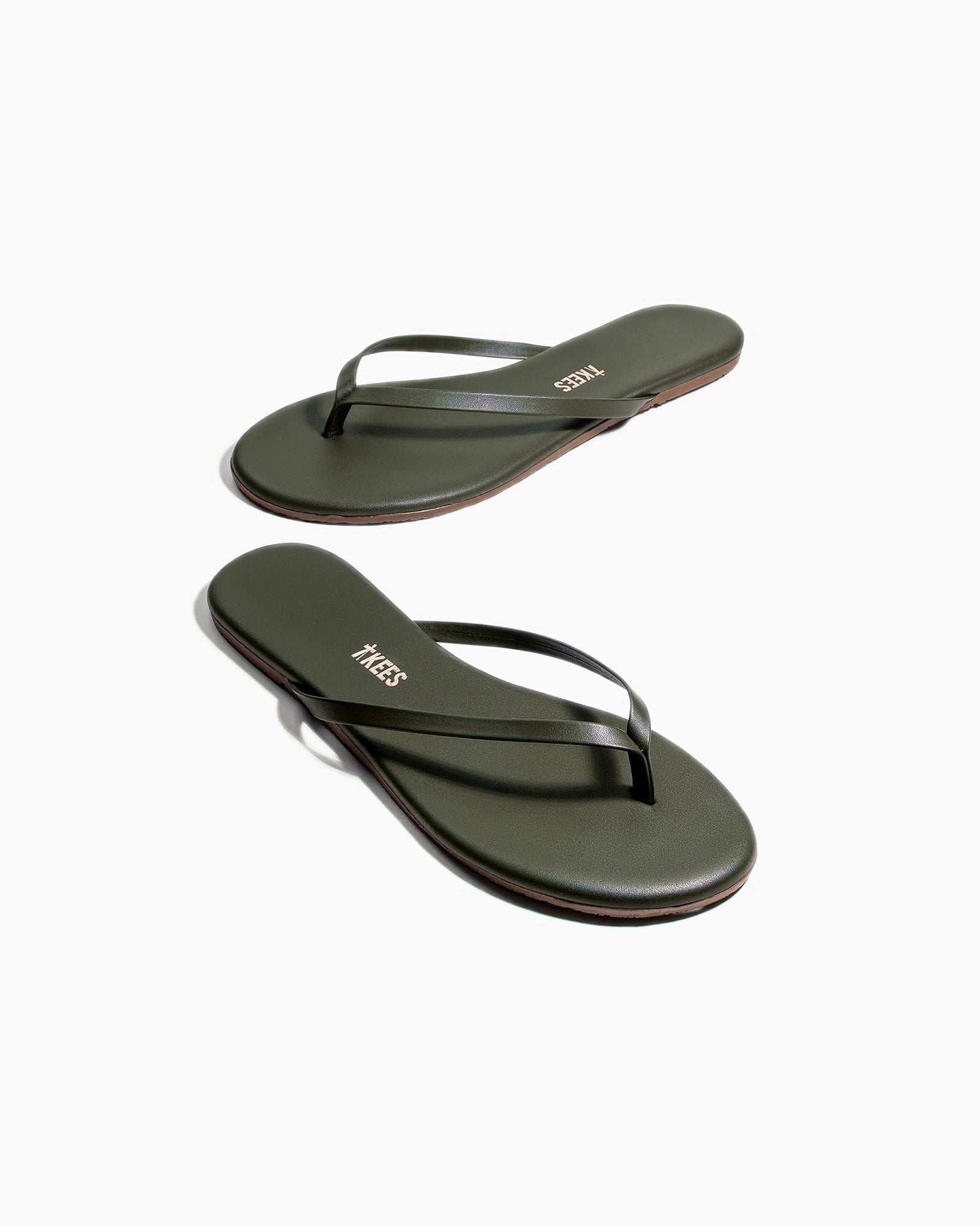 TKEES Lily Liners Flip Flops Damen Grün | ZAYQFWP-75