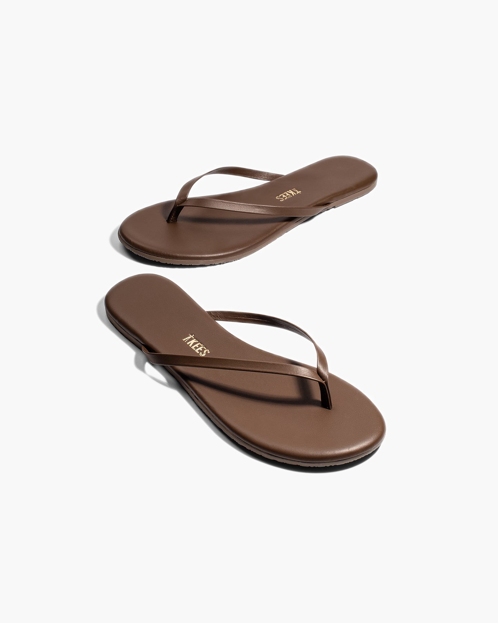 TKEES Lily Liners Flip Flops Damen Kaffee | IZPGVKU-32