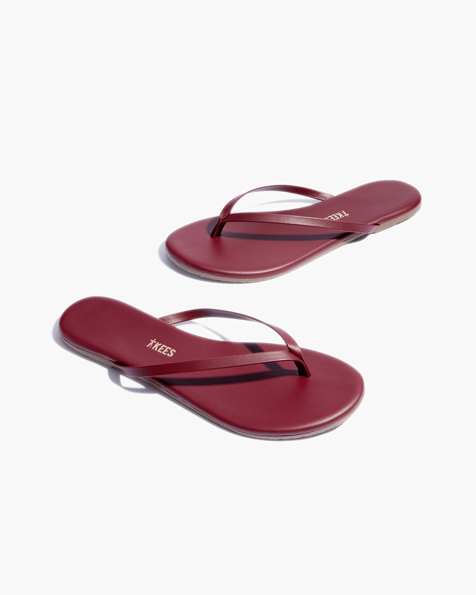 TKEES Lily Liners Flip Flops Damen Rot | QPCGWEI-13