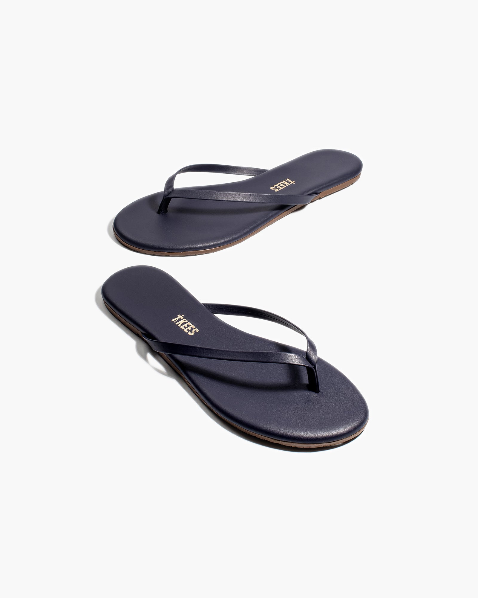 TKEES Lily Liners Flip Flops Damen Schwarz | HLBMQJS-27