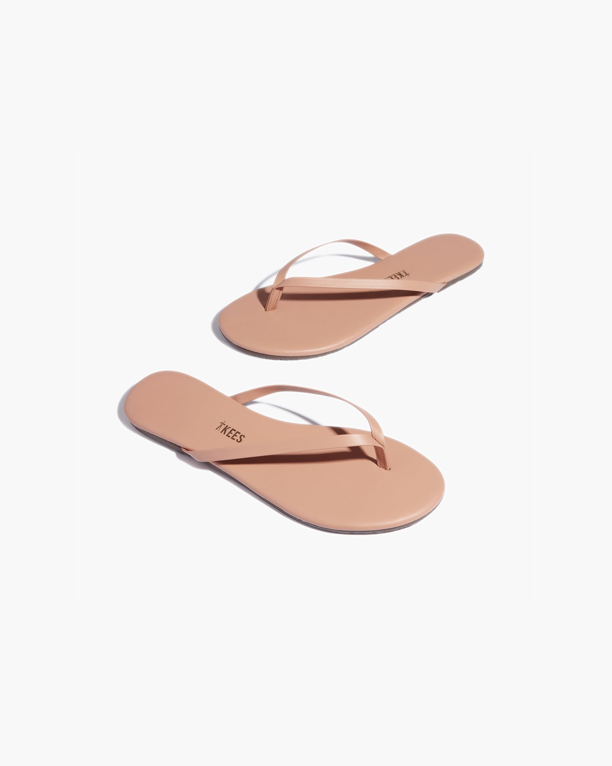 TKEES Lily Nudes Flip Flops Damen Beige | NQIDEXT-75