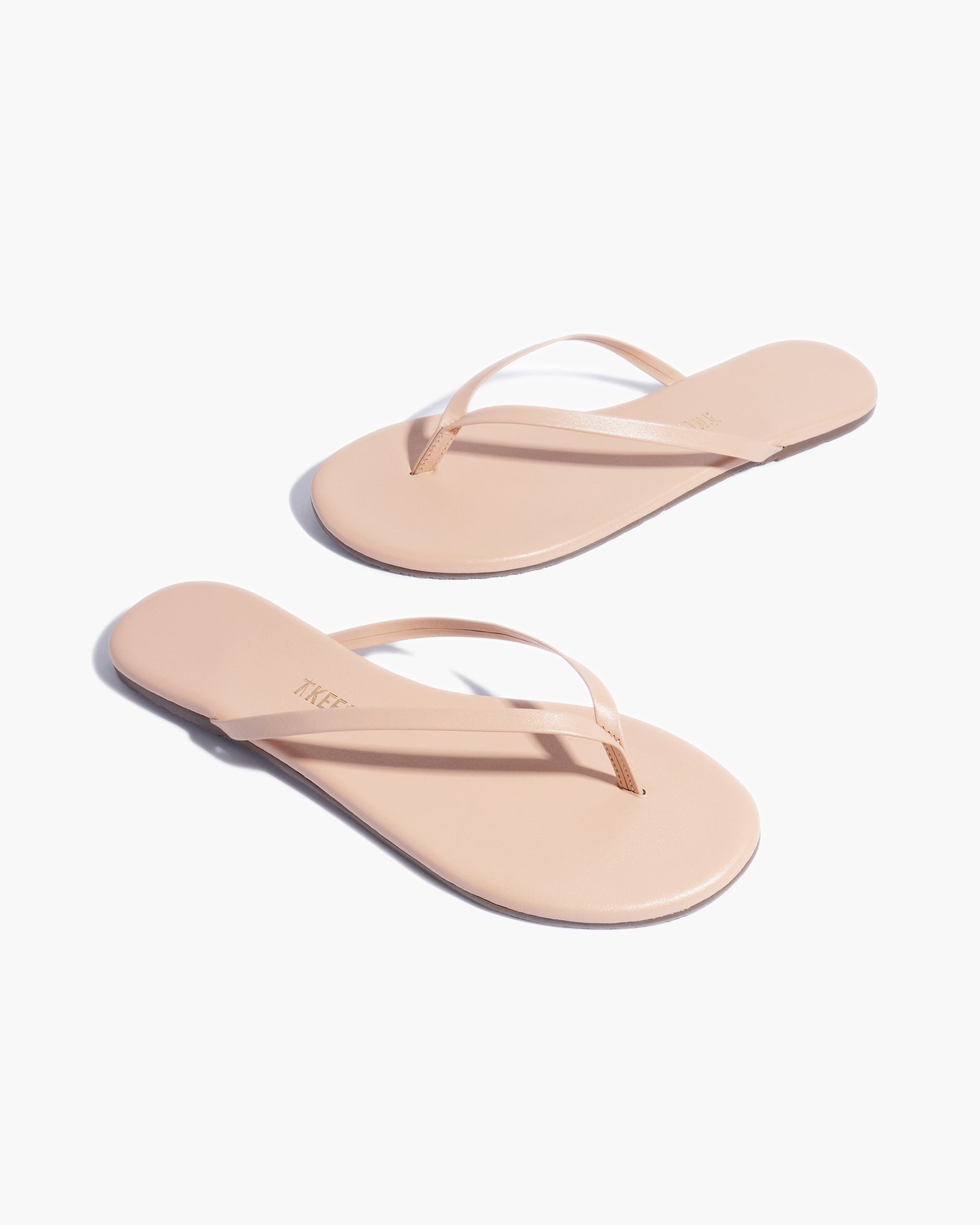 TKEES Lily Shimmers Flip Flops Damen Beige | NDWIGMU-56