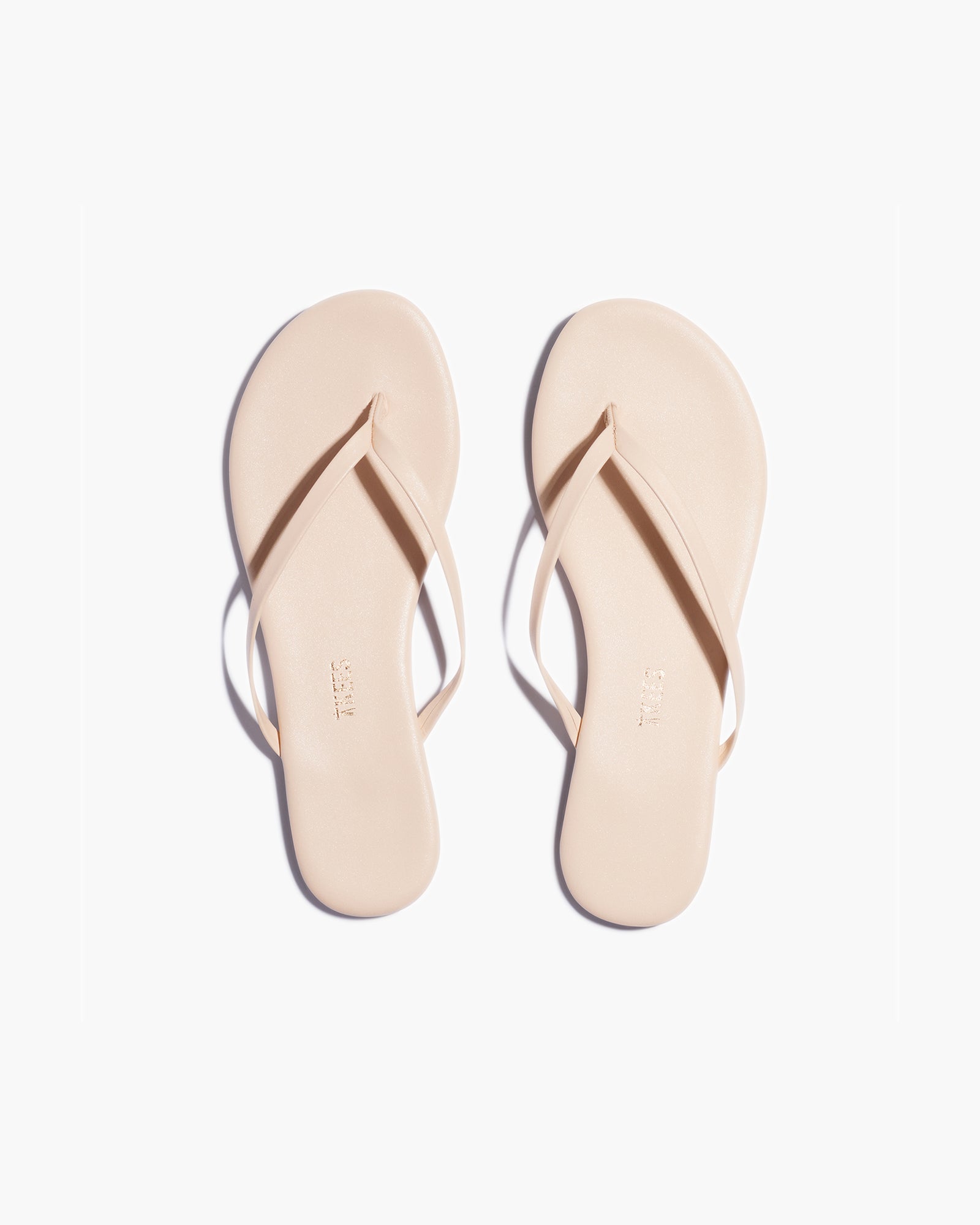 TKEES Lily Shimmers Flip Flops Damen Beige | NDWIGMU-56