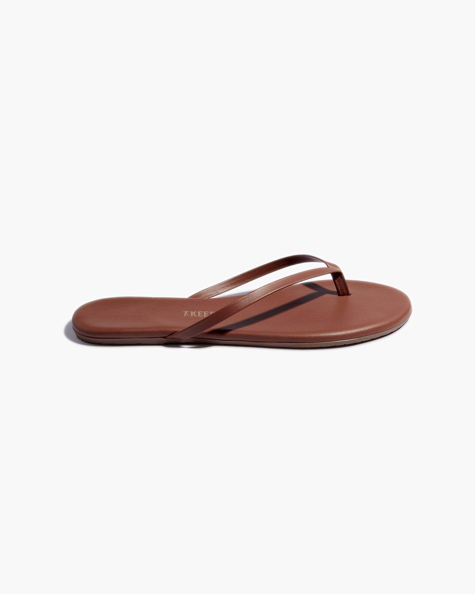 TKEES Lily Vegan Flip Flops Damen Braun | PJLGXOQ-81