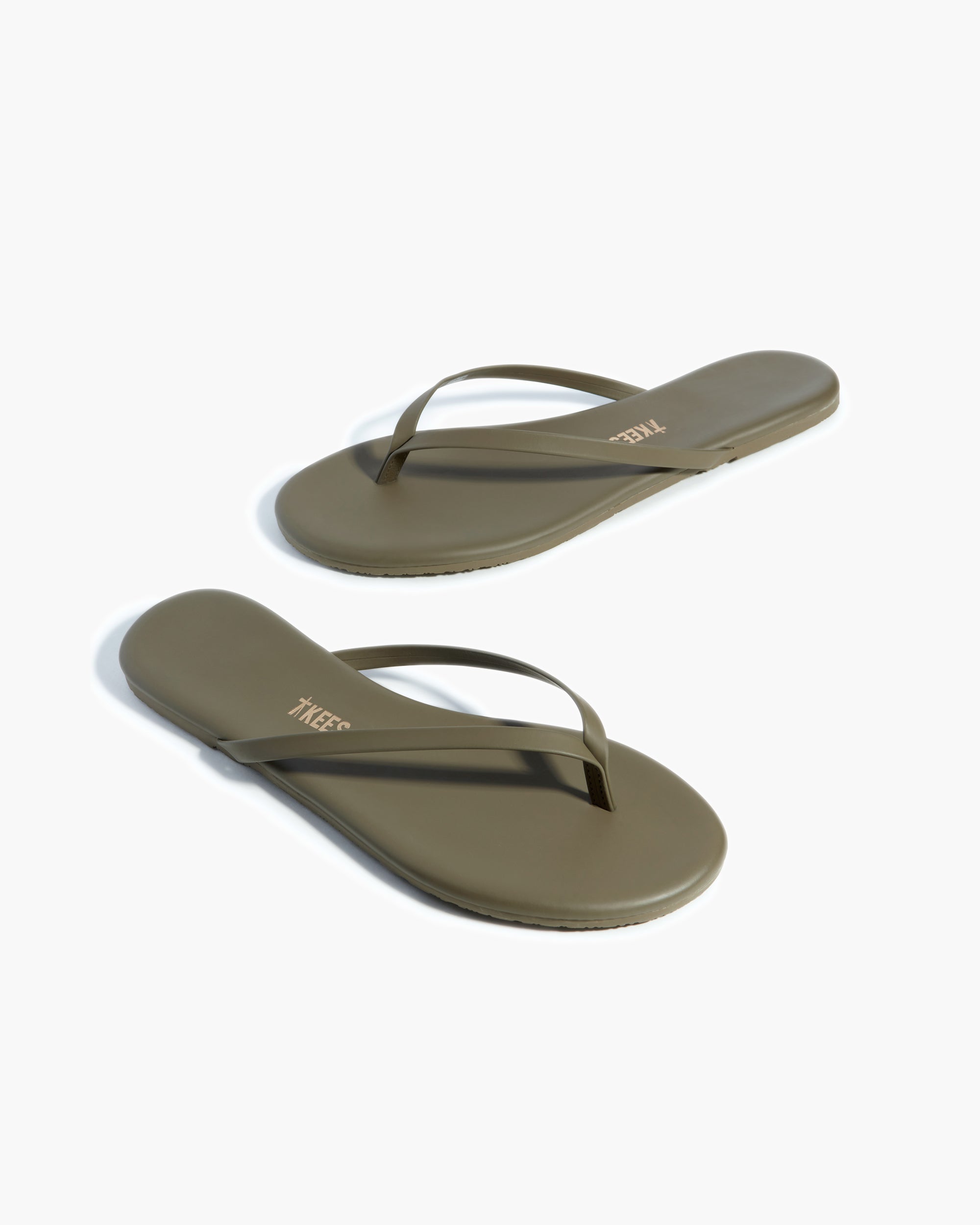 TKEES Lily Vegan Flip Flops Damen Grün | MJNECOU-72