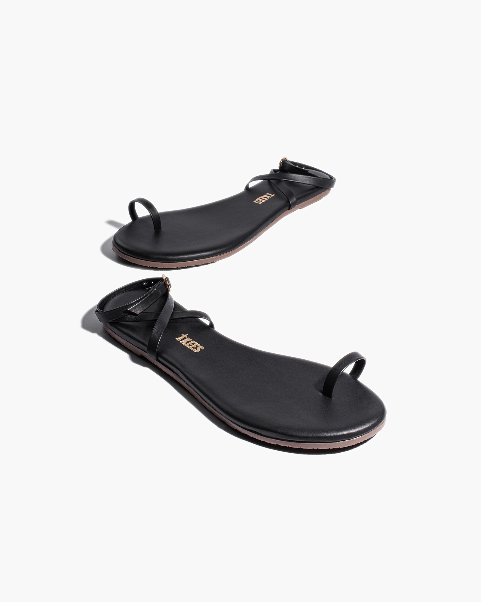 TKEES Phoebe Sandalen Damen Schwarz | IWBLGFX-36