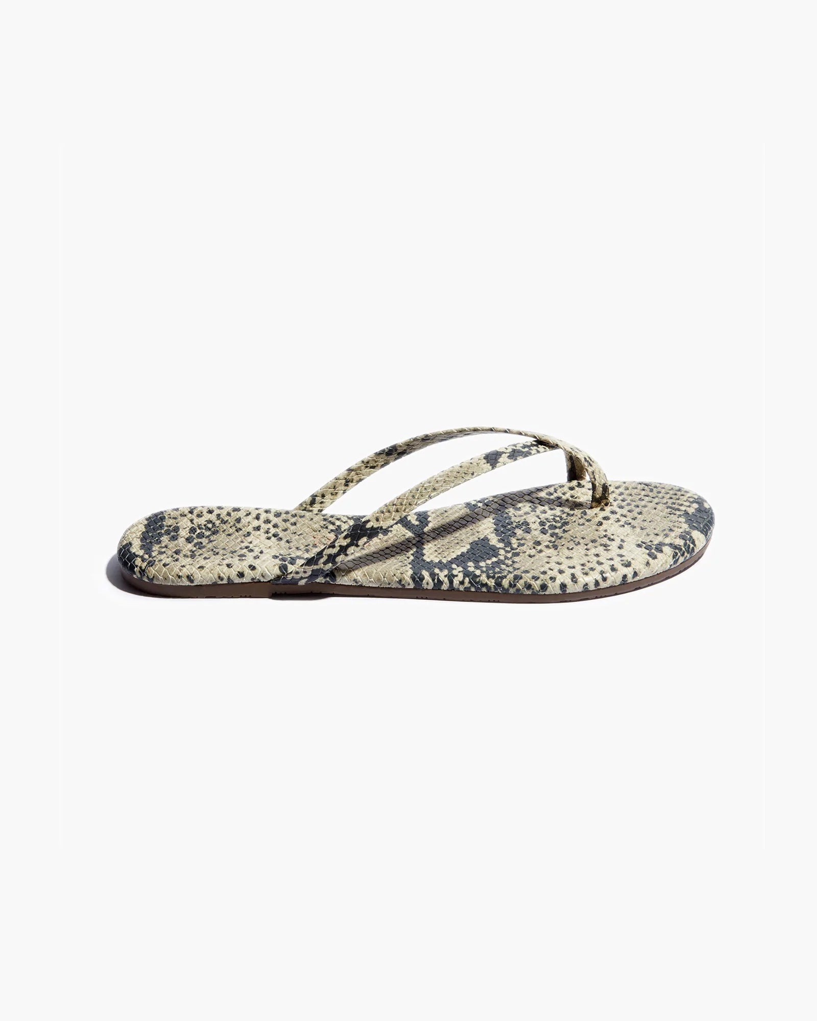 TKEES Riley Vegan Animal Sandalen Damen Braun Schlangenoptik | NOZJGCH-78