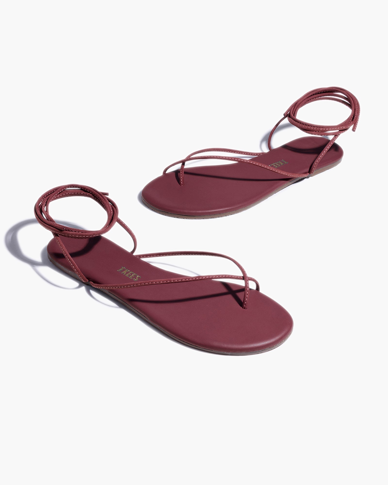 TKEES Roe Sandalen Damen Rot | YABDIKG-86