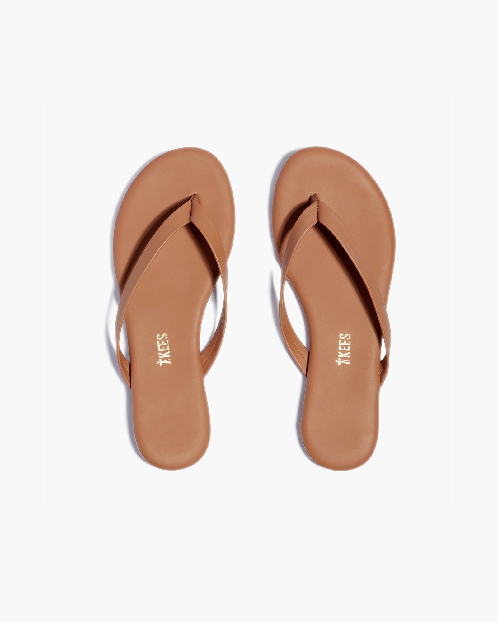 TKEES Boyfriend Vegan Flip Flops Damen Braun | ZSTMNIB-61