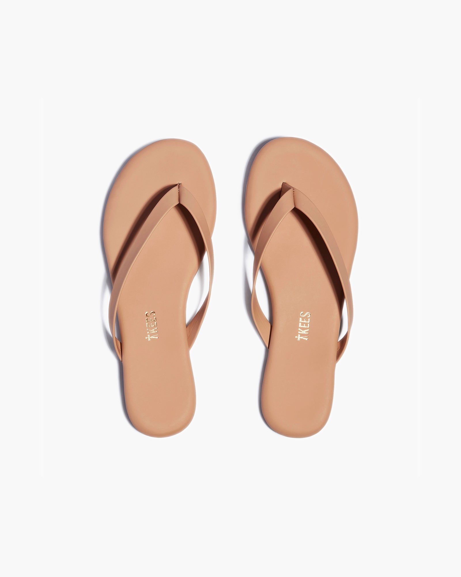 TKEES Boyfriend Vegan Flip Flops Damen Rosa Gold | VDGYUPO-17