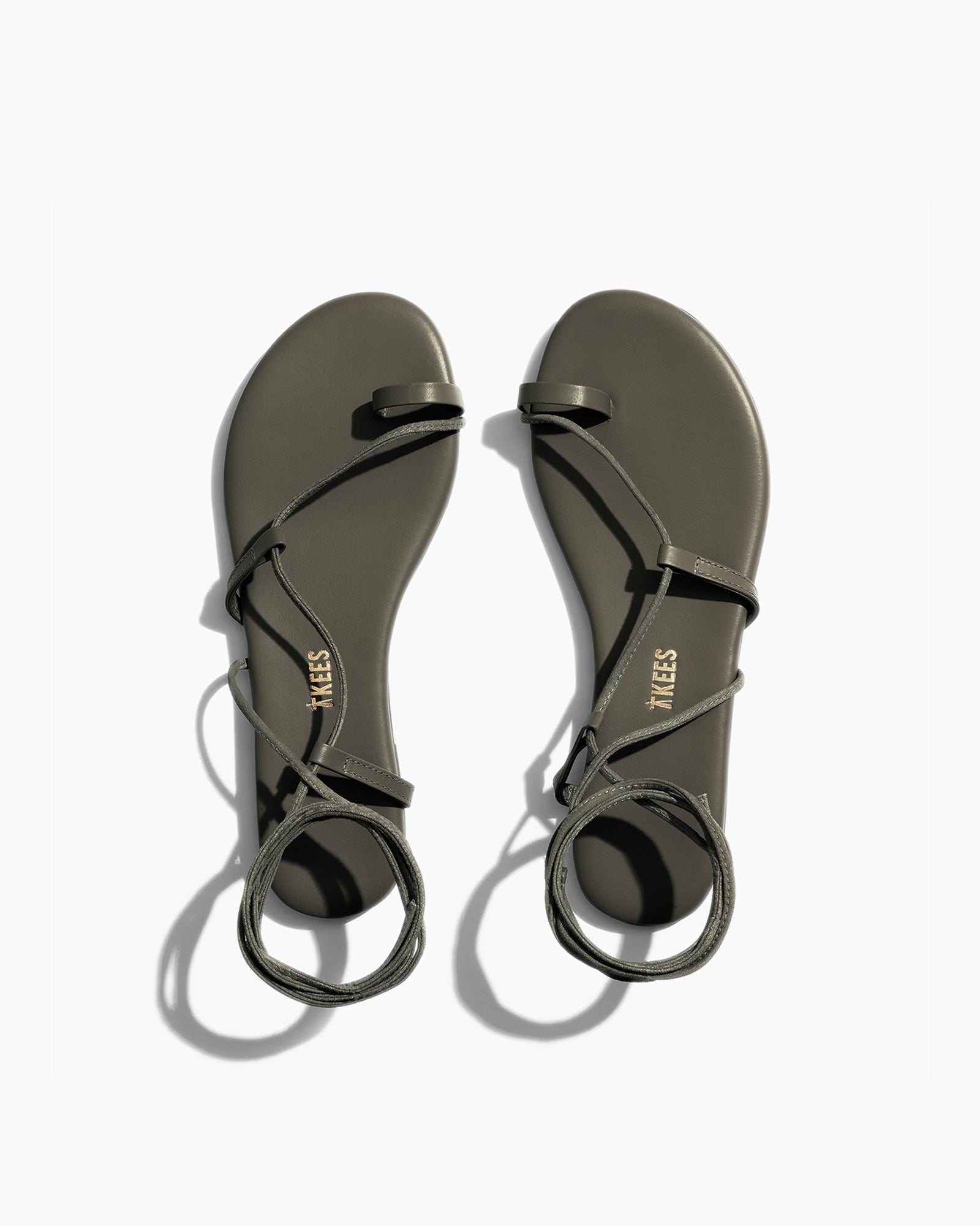 TKEES Jo Sandalen Damen Olivgrün | YJIMGAO-51