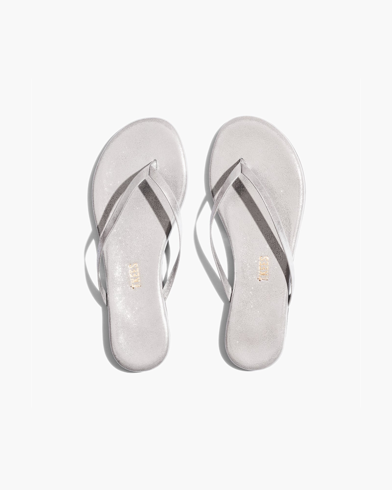 TKEES Lily Glitters Flip Flops Damen Weiß | IOGQYMZ-37