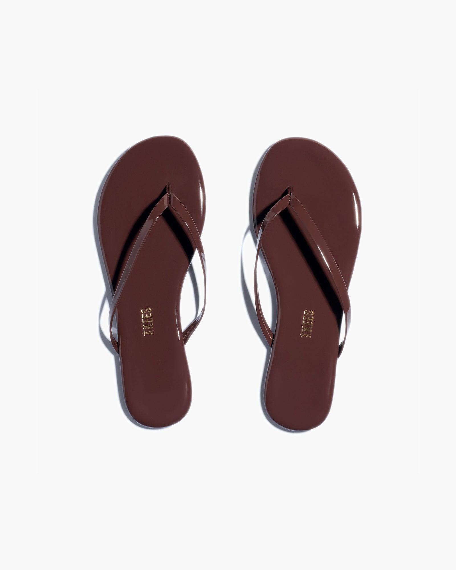 TKEES Lily Glosses Flip Flops Damen Braun | IVFROTS-91