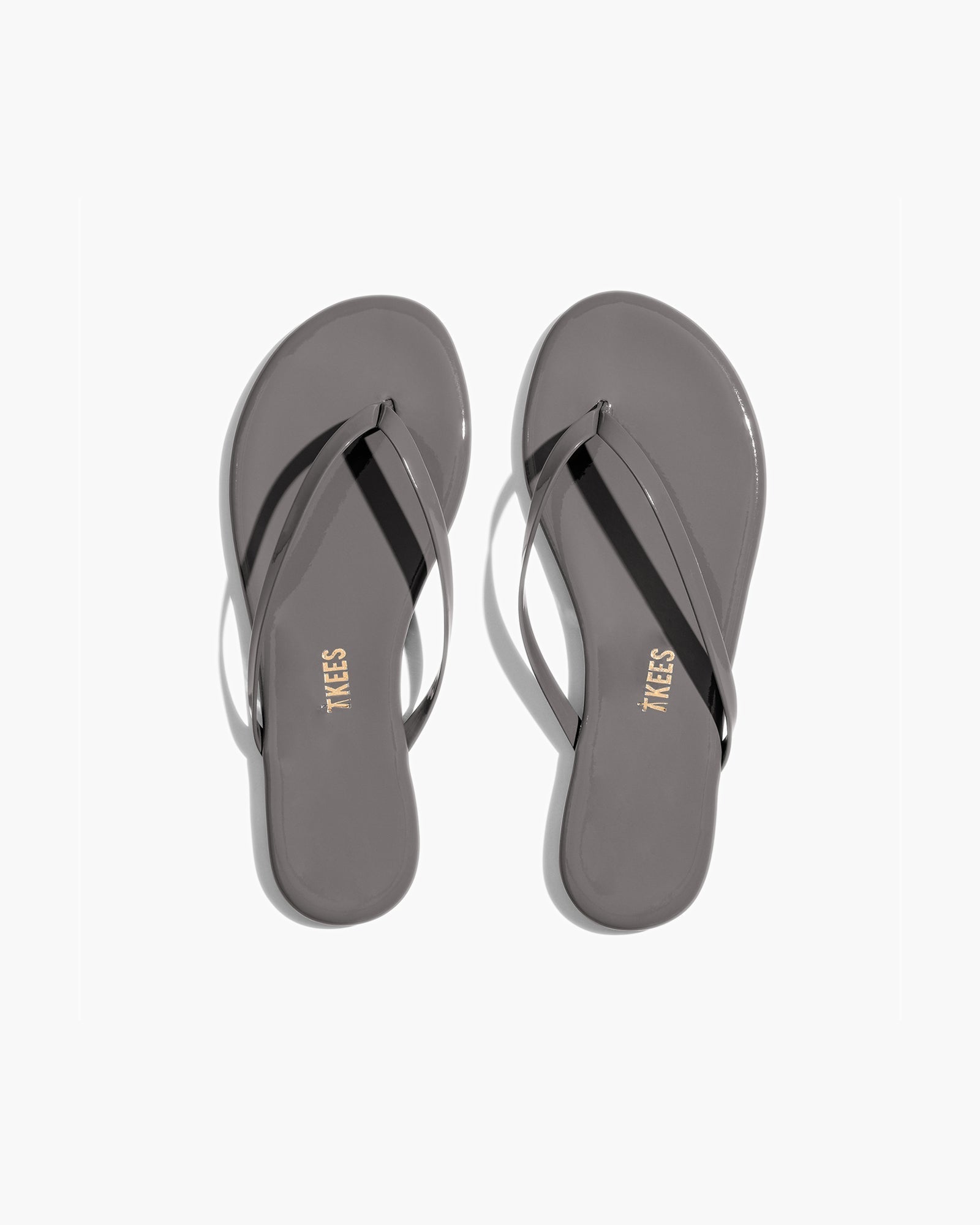 TKEES Lily Glosses Flip Flops Damen Grau | QXOUTHZ-26