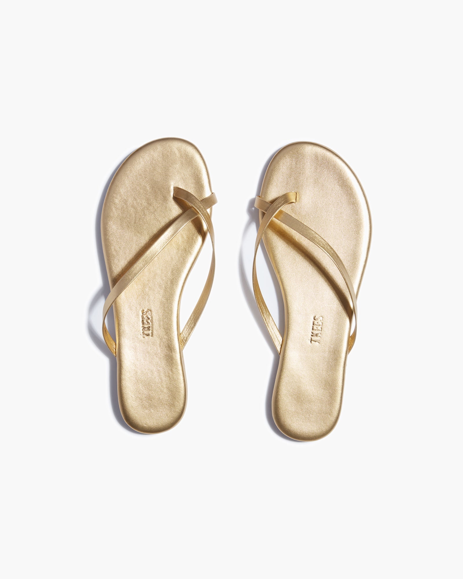 TKEES Riley Metallics Sandalen Damen Gold | LPCHDTG-28